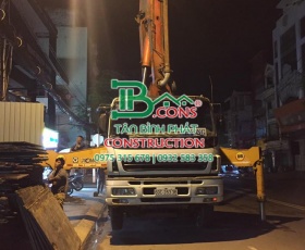 Đổ bê tông cột trệt ct toà nhà văn phòng